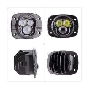 Multi-view reference for three-bead square recessed LED work light