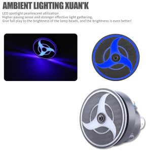 Three Leaf Led Flashing Brake Light Ambient Effect Source lighting-effect reference showing the three-leaf lamp with purple illumination.