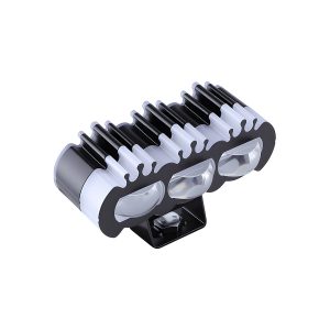 Three Pearl Demon Eye Led Motorcycle Spotlight 03 Three Demon Heatsink Three pearl demon eye LED spotlight heat sink view