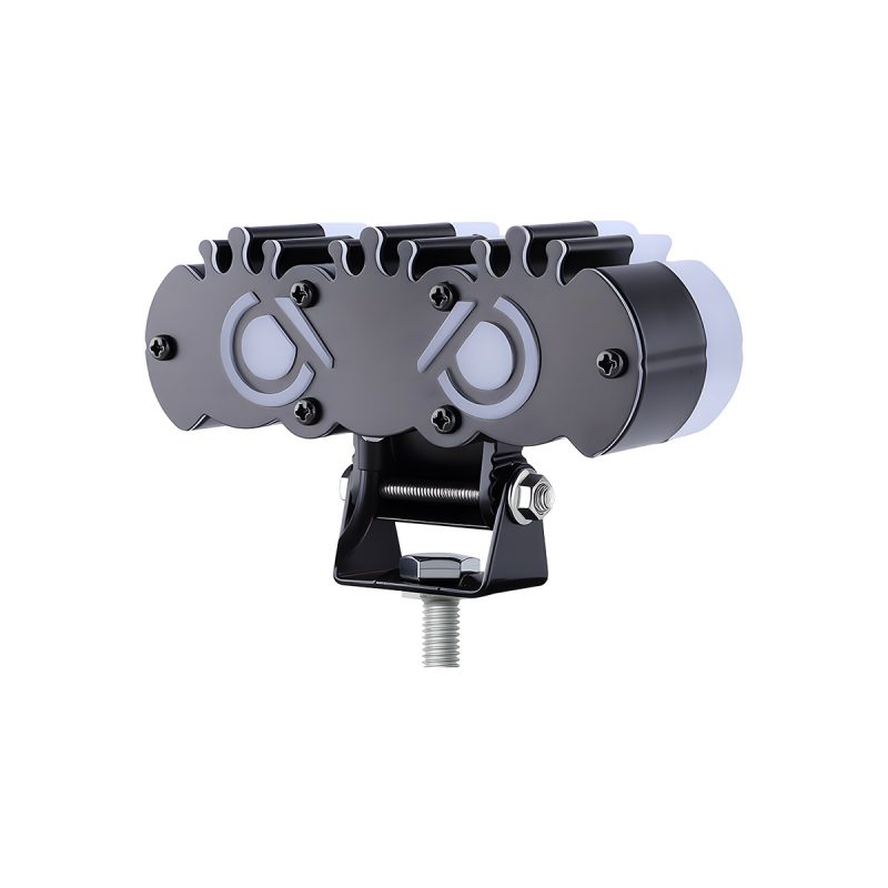 Three Pearl Demon Eye Led Motorcycle Spotlight 04 Three Demon Rear Three pearl demon eye LED spotlight rear view