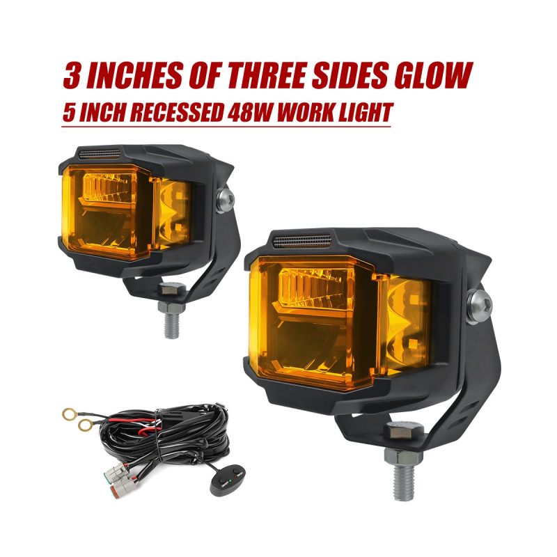 Three Side Glow Recessed Led Work Light 01 Three Side Main Three-Side Glow Recessed LED Work Light