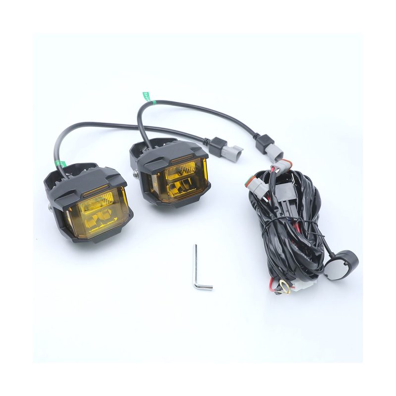Three Side Glow Recessed Led Work Light 05 Three Side Pair Three-side glow recessed LED work light pair with wiring
