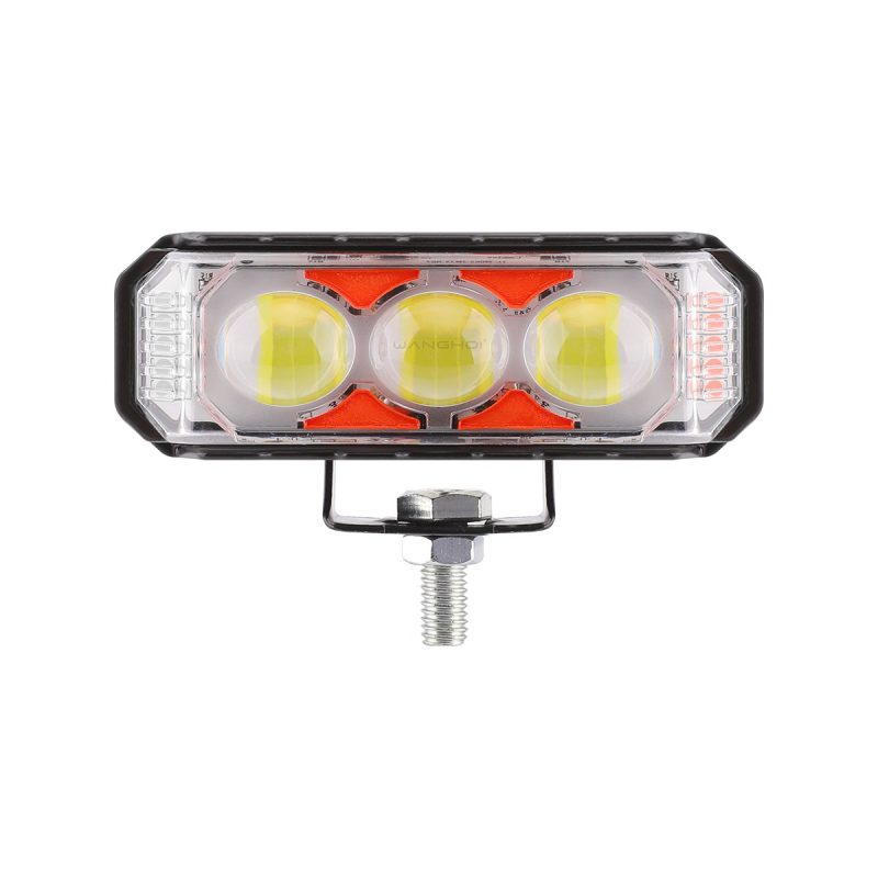 Three Sided 3 4 Bead Led Work Light Series 02 Three 34 Alt Front Three-bead three-sided LED work light front view
