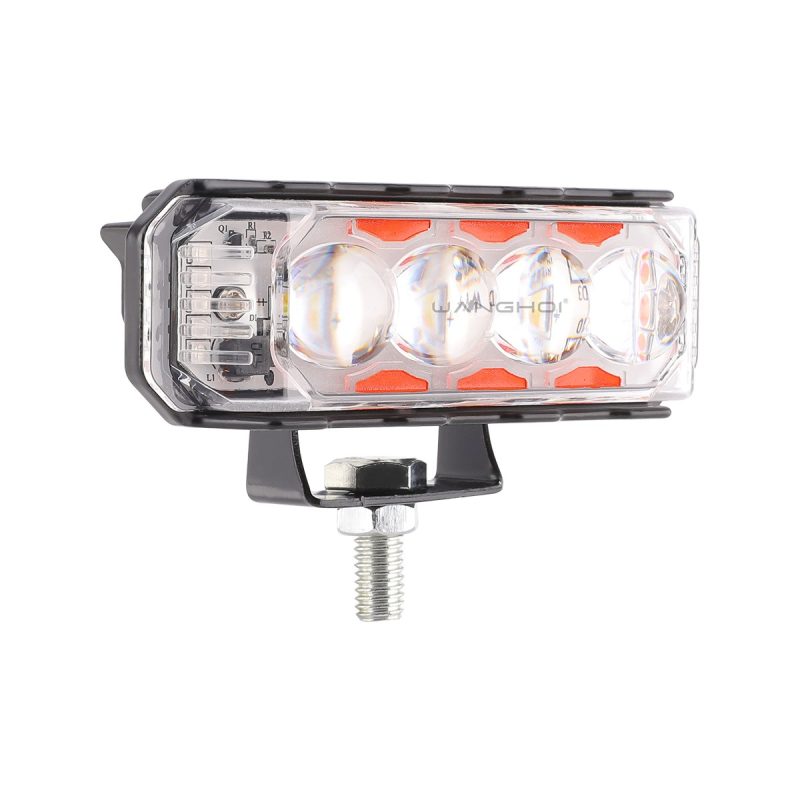 Three Sided 3 4 Bead Led Work Light Series 03 Three 34 White Clear lens three-sided 4-bead LED work light