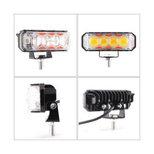 Three Sided 3 4 Bead Led Work Light Series 05 Three 34 Views Front side and rear views of three-sided LED work light series