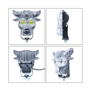 Transparent Bull Head Flashing Led Work Light 01 Transparent Bull Head Flashing Led Work Light 01 Transparent Bull-Head Flashing LED Work Light main multi-view reference