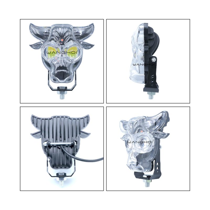Transparent Bull Head Flashing Led Work Light 01 Transparent Bull Head Flashing Led Work Light 01 Transparent Bull-Head Flashing LED Work Light