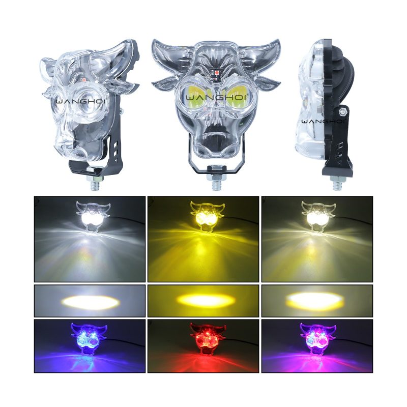 Transparent Bull Head Flashing Led Work Light 03 Transparent Bull Head Flashing Led Work Light 03 Transparent Bull-Head Flashing LED Work Light color lighting reference