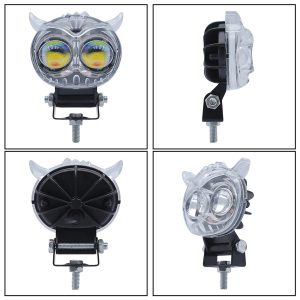 Transparent Colorful Owl Led Motorcycle Spotlight Main Transparent Colorful Owl LED Motorcycle Spotlight