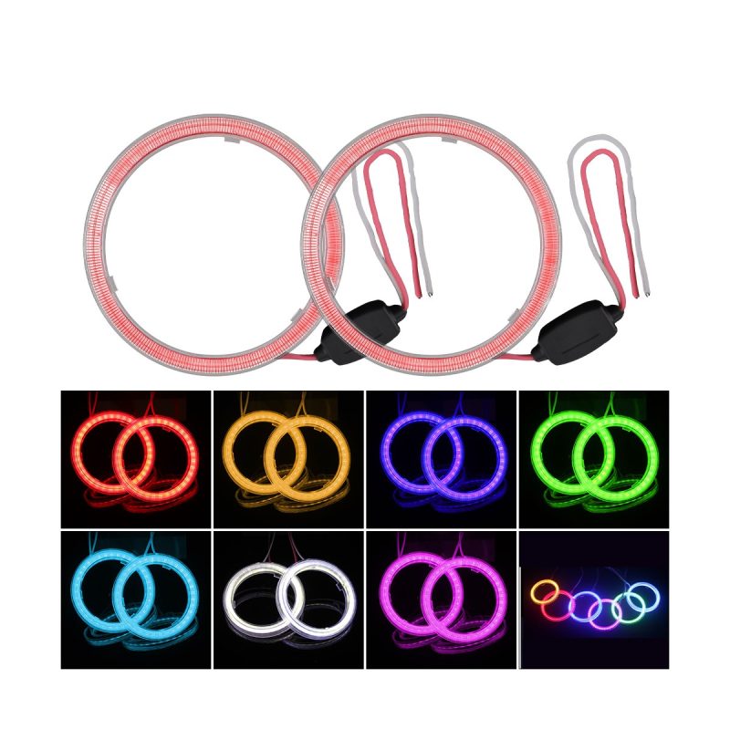 Transparent Cover Rgb Angel Eye Halo Ring Size Options 05 Transparent Halo 110Mm Colors 110mm transparent cover RGB angel eye halo ring color reference
