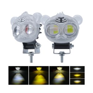 Beam reference for transparent dual-lens motorcycle LED auxiliary light