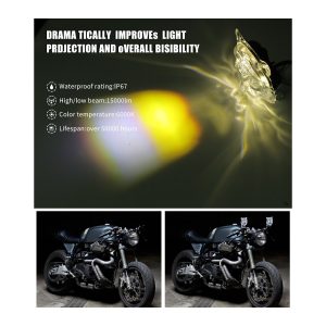 Transparent Tiger Led Motorcycle Spotlight Beam Installation Reference Beam and installation reference from the supplied image set.