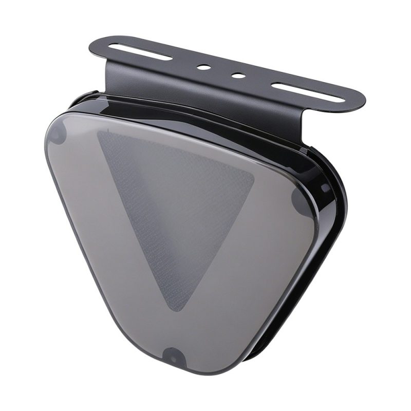 Triangle Colorful Led Rear Fog Warning Tail Light Bracket View Angled product view showing lamp body and mounting bracket reference.