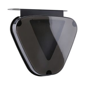 Triangle Colorful Led Rear Fog Warning Tail Light Front View Unlit smoke-lens front view for product appearance confirmation.