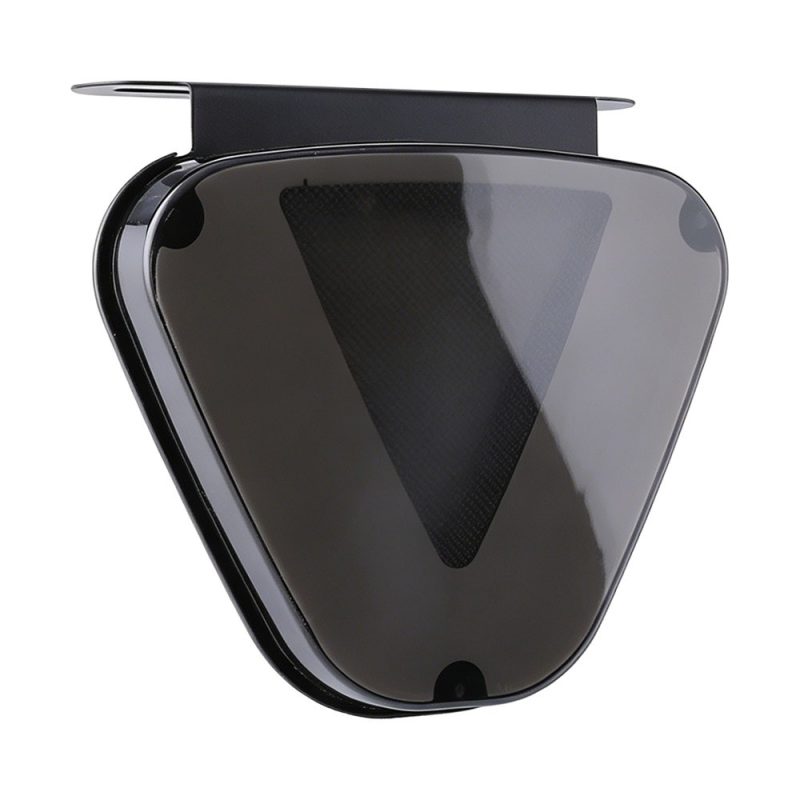 Triangle Colorful Led Rear Fog Warning Tail Light Front View Unlit smoke-lens front view for product appearance confirmation.