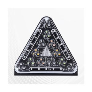 Triangular LED truck warning strobe light front view