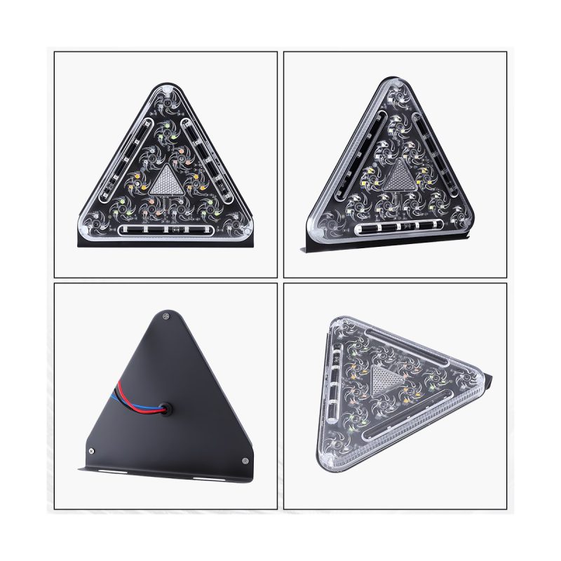 Triangular LED truck warning strobe light multi-view image