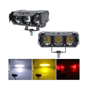 Triple Eye Motorcycle Auxiliary Spotlight Bar 05 Triple Eye Effect Triple-eye motorcycle auxiliary spotlight bar lighting effect reference
