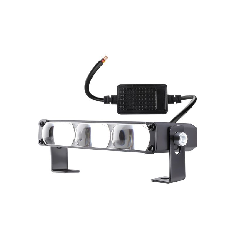 Triple-lens LED grille fog light bar front view