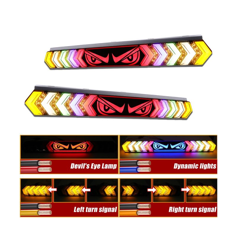 Truck Demon Eye LED Fog Warning Light Bar multi-view product reference