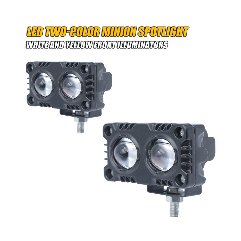 Two Color Compact Dual Lens Led Spotlight 02 Compact Dual Angle Angle view of two-color compact dual-lens LED spotlight