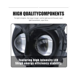 Two Color Owl Led Motorcycle Spotlight Components Component reference showing dual-lens housing detail.