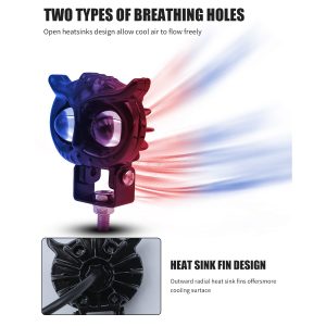 Two Color Owl Led Motorcycle Spotlight Heat Sink Heat-sink source reference from the supplied detail graphic.