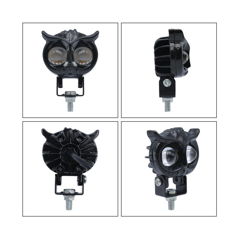 Two Color Owl Led Motorcycle Spotlight Main Two-Color Owl LED Motorcycle Spotlight 12V-85V