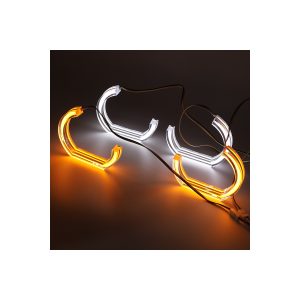 U-Shaped Crystal Angel Eyes White Amber 105-128mm Kit