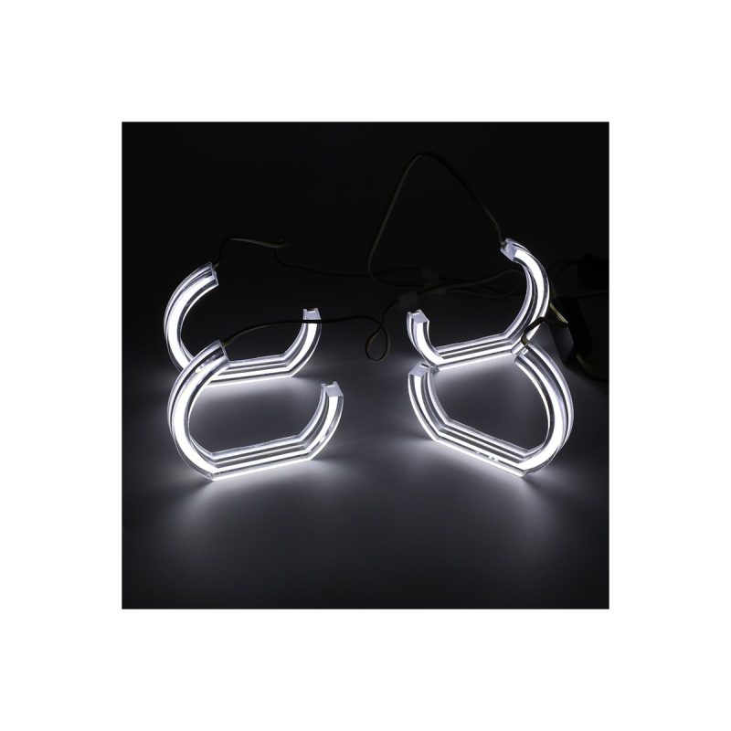 U Shaped Crystal Angel Eyes White Amber 105 128Mm Kit 02 U Crystal White Amber White White light reference for U-shaped crystal angel eyes kit