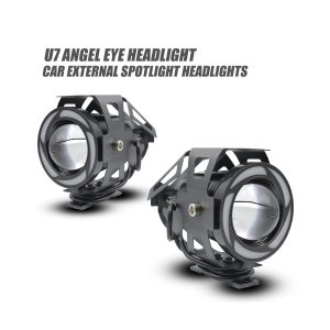 U7 external angel eye motorcycle spotlight pair view
