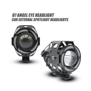 U7 external angel eye motorcycle spotlight front view