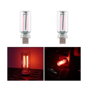 Usb Glass Bottle Led Car Interior Atmosphere Light 05 Usb Glass Ambient Red Red effect reference for USB glass bottle LED car interior atmosphere light