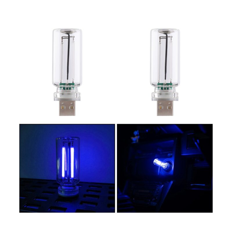 Usb Glass Bottle Led Car Interior Atmosphere Light 06 Usb Glass Ambient Blue Blue effect reference for USB glass bottle LED car interior atmosphere light