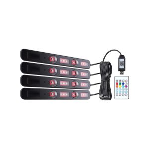 Usb Led Footwell Ambient Light Kit App Remote 02 Usb Footwell Bars USB LED footwell ambient light kit bars and controller