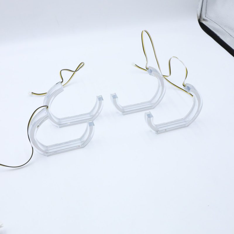 Wh 2869 Half U Angel Eye White Background Angle White-background angled product view showing the half U halo shape.