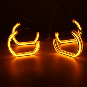 Wh 2869 Half U White Amber Angel Eye Lit Angle Lit angle reference showing the half U shape and amber output.