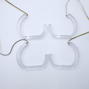 Wh 2869 Half U White Amber Angel Eye Main WH-2869 Half U White Amber Angel Eye Halo Ring Kit
