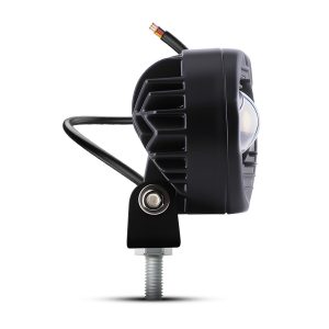 Wh V106 Dual Lamp Motorcycle Led Spotlight Side Side view for bracket and housing depth reference.