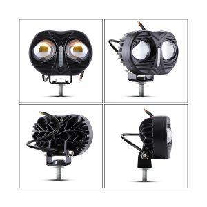 Product view collage for WH-V106 dual-lens LED auxiliary spotlight