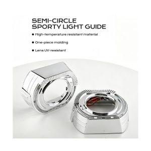 Wh2906 Silver Sport Light Guide Shroud Feature Overview Silver shell feature overview with high-temperature material, one-piece molding, and UV-resistant lens source wording.
