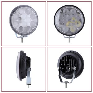 Wh5034C 5 Inch Round Led Headlight Multi View Multi-view source image showing front, side, and rear product references.