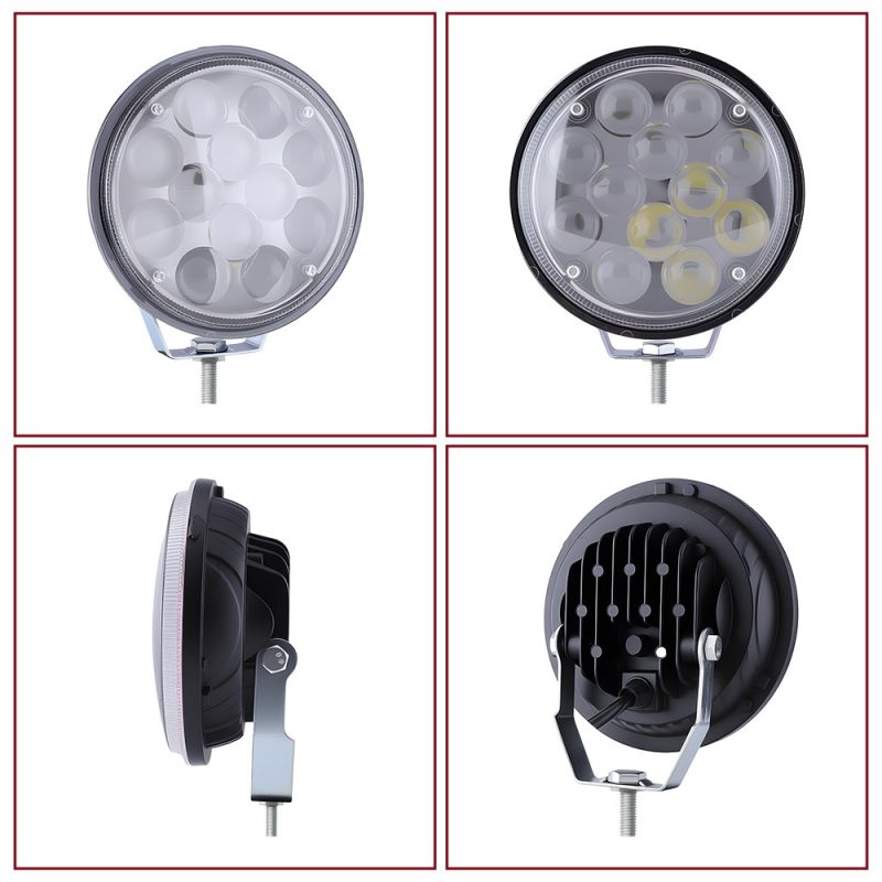 Wh5034C 5 Inch Round Led Headlight Multi View Multi-view source image showing front, side, and rear product references.