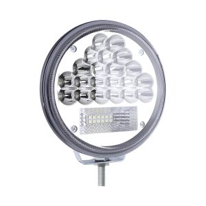 Wh5035C 5 Inch Round Led Headlight Alternate Front Alternate front product view showing the clear lens and bracket mount.