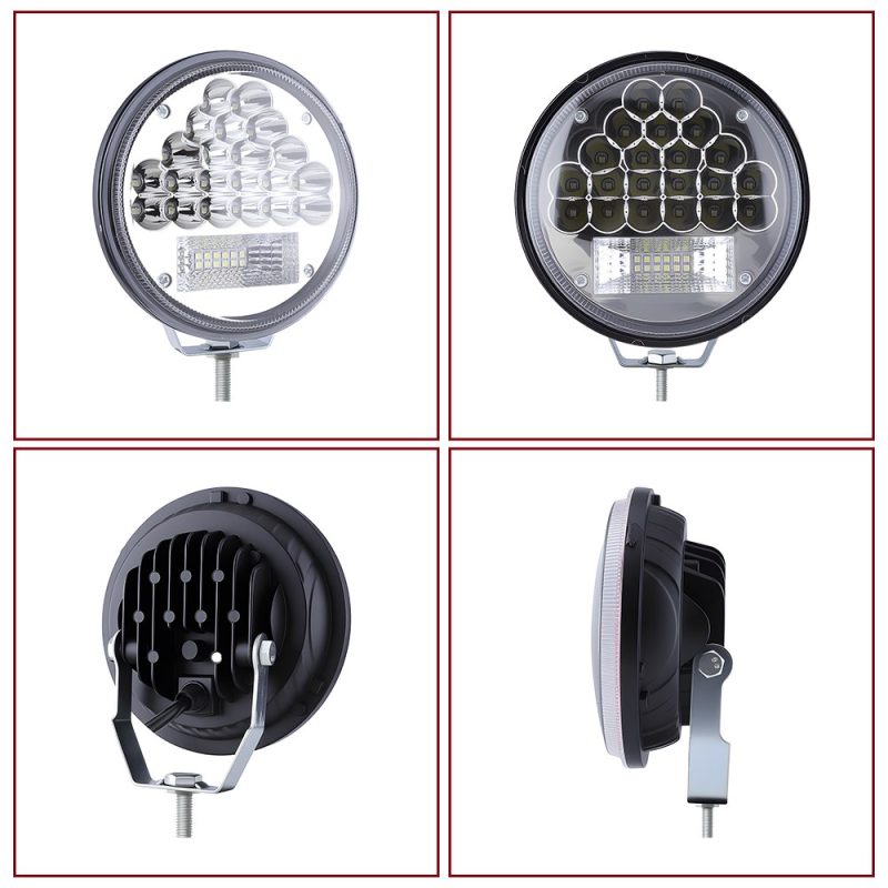 Wh5035C 5 Inch Round Led Headlight Multi View Multi-view source image showing front, rear, and side references.