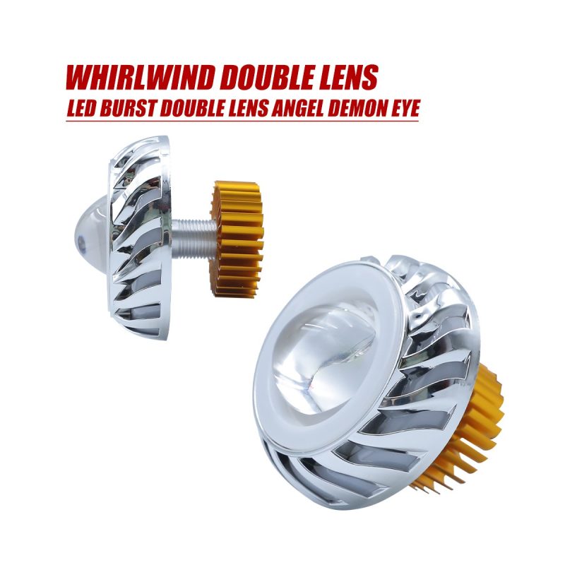 Whirlwind Angel Demon Eye Projector Lens Single Double Options 03 Whirlwind Lens Side Whirlwind angel demon eye projector lens side heat-sink view