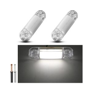 White Long Led Truck Side Marker Light 12V 24V Ip68 04 Lit Product Reference Source lit-view image showing white output reference.