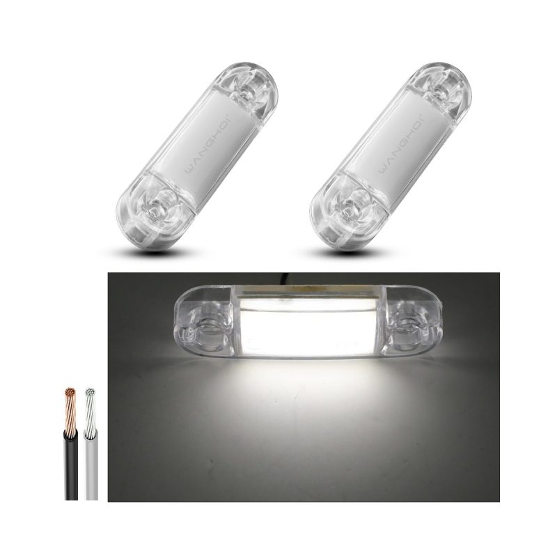 White Long Led Truck Side Marker Light 12V 24V Ip68 04 Lit Product Reference Source lit-view image showing white output reference.
