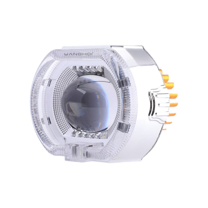 White Octagonal LED Motorcycle Projector Headlight front or paired product reference