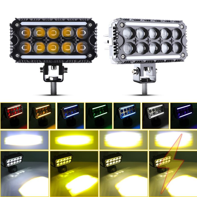 Whv104 Colorful Led Work Light Rear Heat Sink Rear heat-sink product view for housing and cable reference.